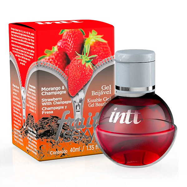 Gel Beijável Fruit Sexy Sabor Morango e Champagne - Intt