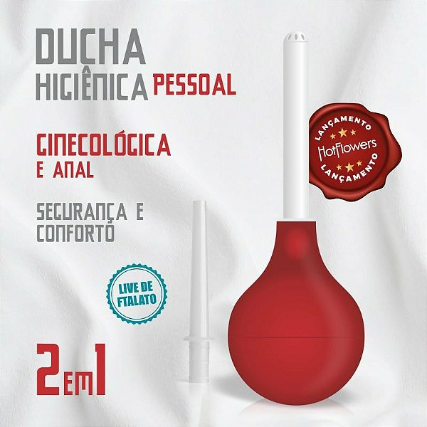 Ducha Higiênica Íntima Ginecologica 2 em 1 com 2 Bicos 300ml HotFlowers