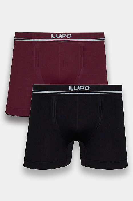 Kit 2 Cuecas Boxer Adulto Sem Costura LUPO 00436-088