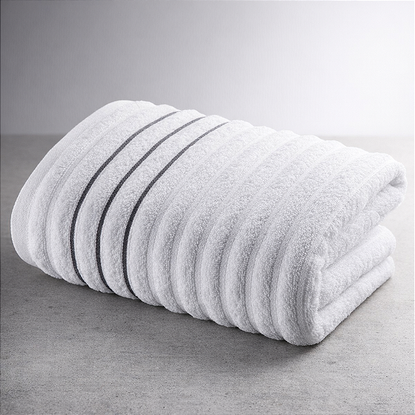 Toalha de Banho Wave Home Design 450g Fio Penteado Branco