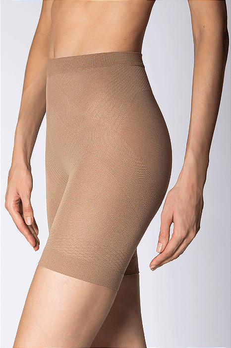 Short Modelador Feminino Loba Up Line – Levanta Bumbum, Reduz Barriga e Culote - PÓ DE ARROZ