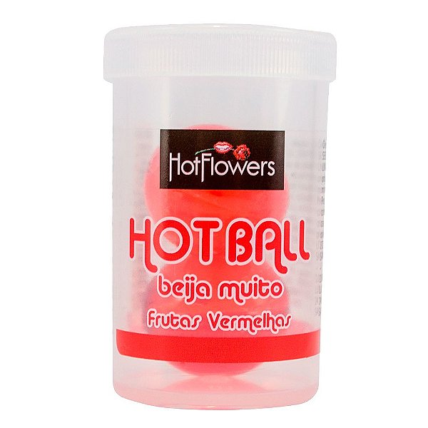Bolinha Hot Ball Dupla Beija Muito - Frutas Vermelhas - Hot Flowers