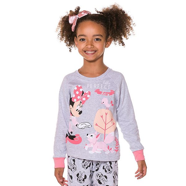 Pijama Feminino Infantil Disney Minnie Mouse