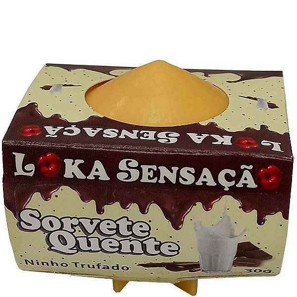Vela Comestível Sorvete quente - Ninho Trunfado - Loka Sensação