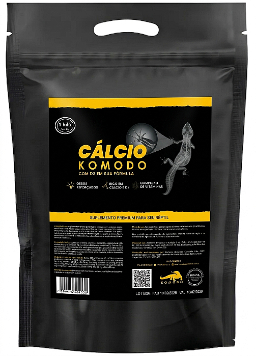 Cálcio + D3 Komodo 1 kilo