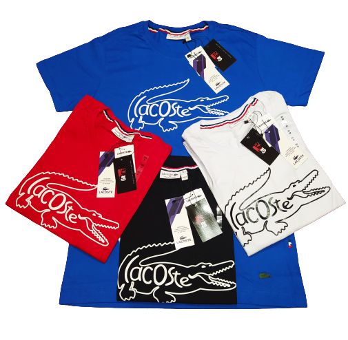 Camisa Lacoste Big Croc Emborrachado Fio 40.1 Elastano