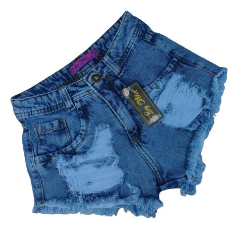 Short Jeans Feminino Cintura Alta Hot Pant