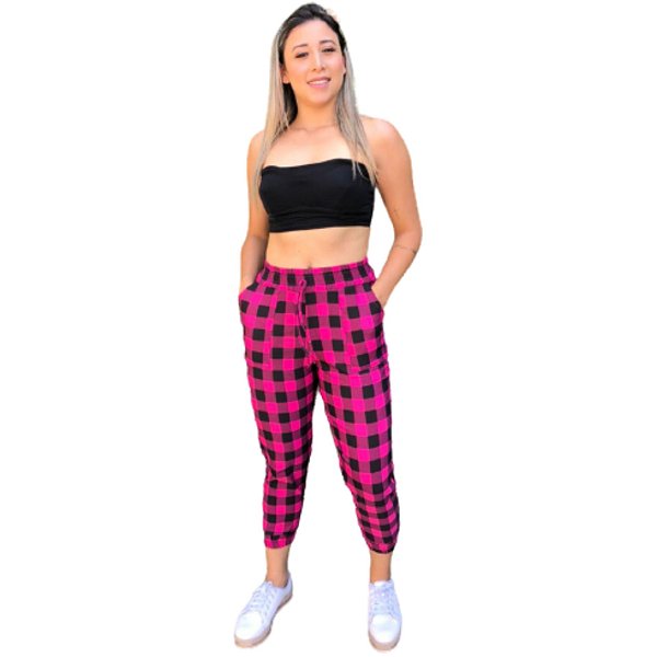 Calça Jogger Xadrez Bengaline