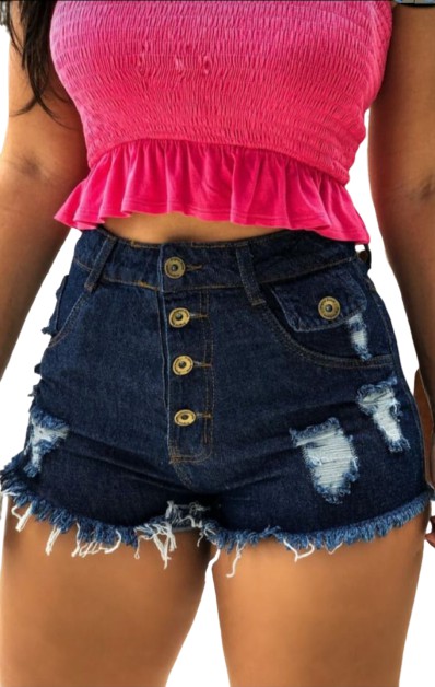 Short Jeans Feminino Estilo Hot Paint