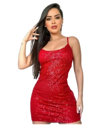 Vestido Paetê Legítimo Com Pedraria