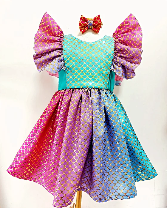 Vestido Infantil Ariel - Sob encomenda