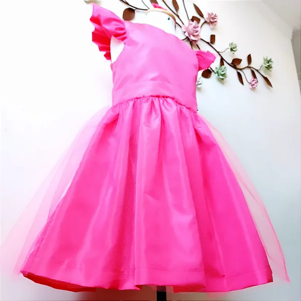 Vestido Infantil Pink - Sob medida