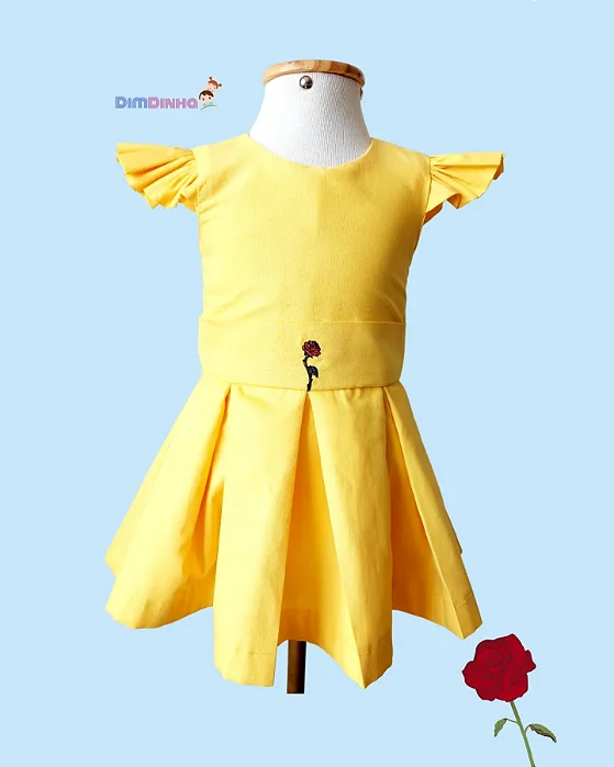 Vestido Infantil Bela e a Fera - Sob Encomenda