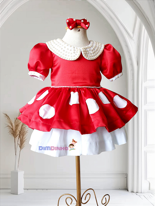 Vestido Infantil Minnie