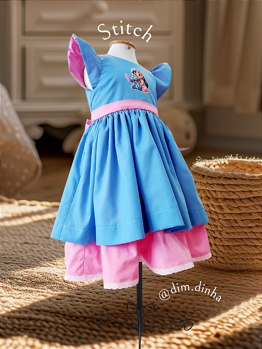 Vestido Infantil Stitch