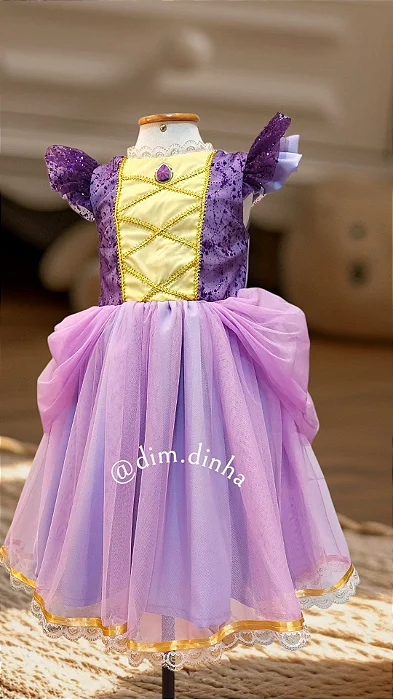 Vestido Infantil Rapunzel