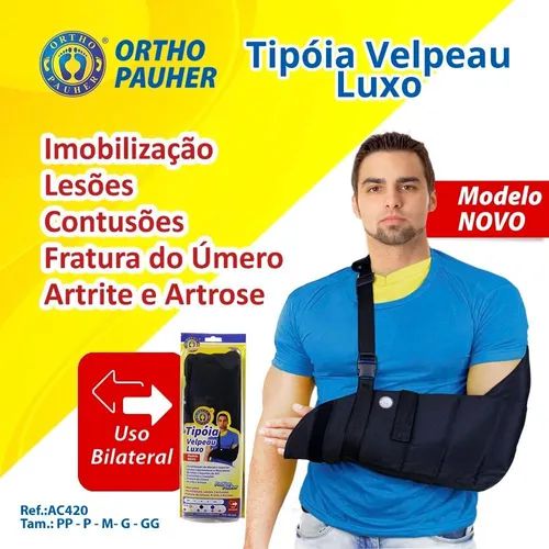 Tipóia Velpeau Luxo  Cor Preta - Ortho Pauher