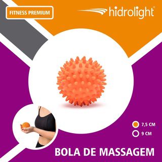 Bola de massagem 7,5cm laranja neon Hidrolight