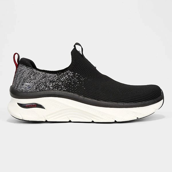 Tênis Skechers Arch Fit D'Lux Key Journey Masculino - Preto/Branco