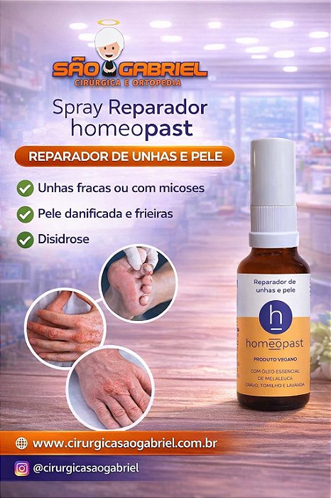 Homeopast Reparador de Unhas em Spray 30ml