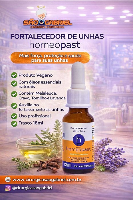 Homeopast Fortalecedor de Unhas em Gotas 18ml
