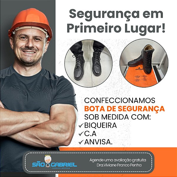 Bota de Segurança com C.A Sob Medida