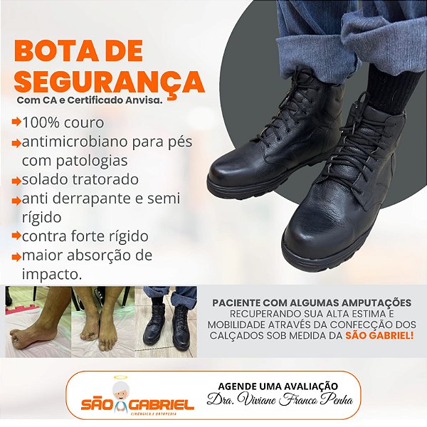 Bota de Segurança com C.A Sob medida