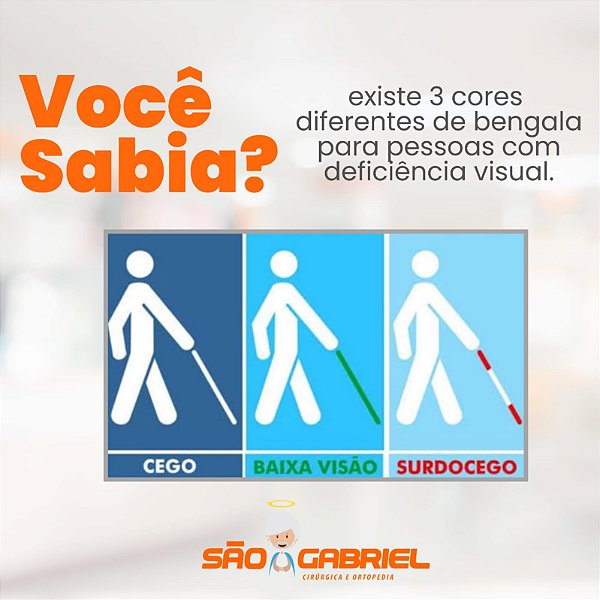 Bengala Bastão Guia Dobrável Para Deficiente Visual