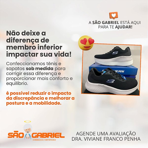 Calçado sob medida com Compensação