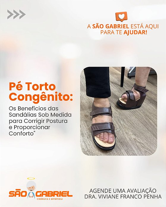 Sandália Sob Medida para Pés Congenito