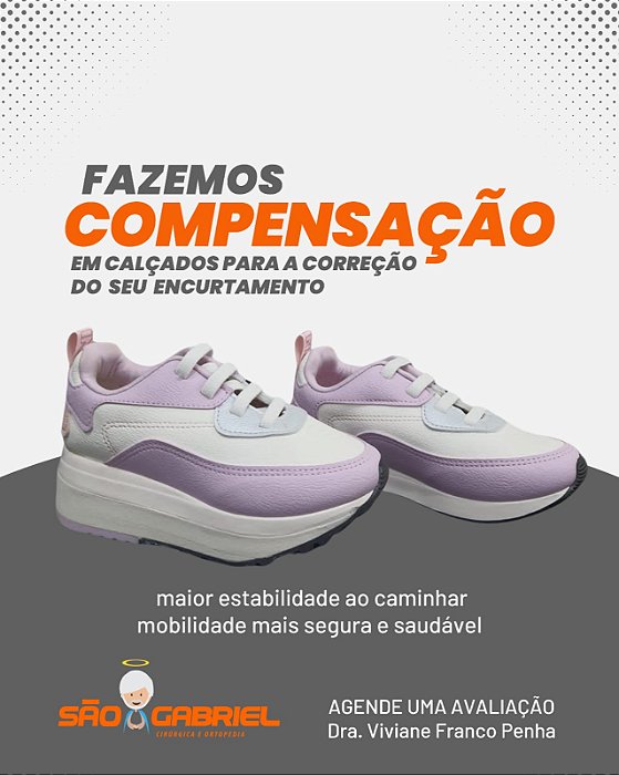 Compensação para correção de Encurtamento em calçado