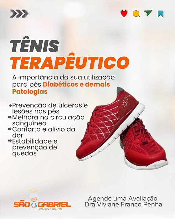 Tênis Terapêutico para Diabeticos e outras Patologias