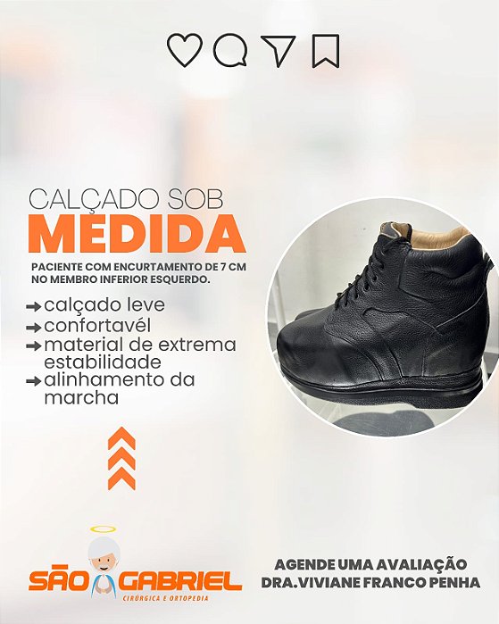 Calçado Sob Medida para Encurtamento 7cm