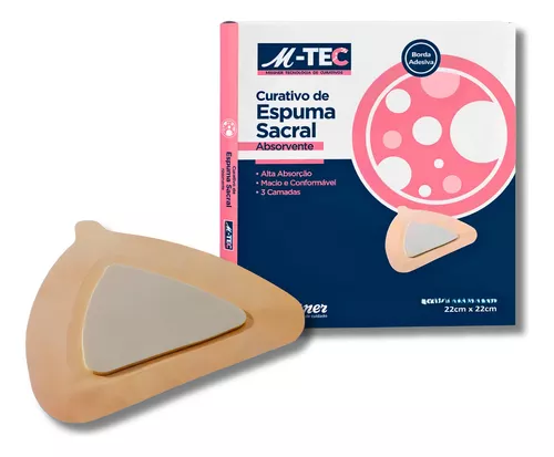 Curativo Espuma Absorvente Sacral Silicone 22x22cm Missner