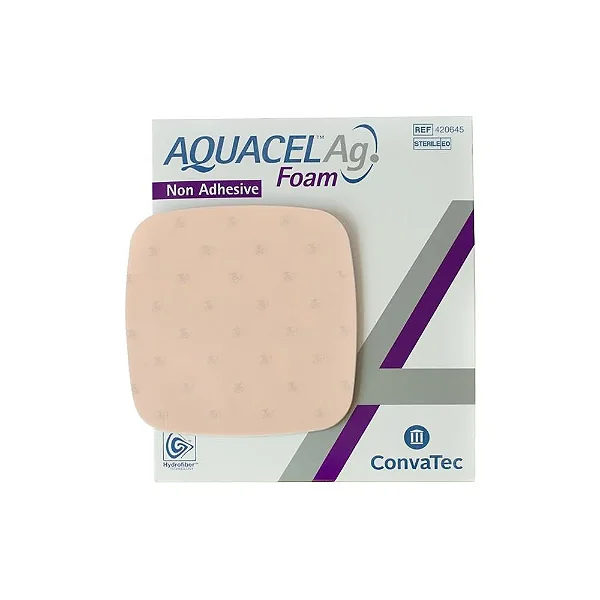 Curativo Aquacel Ag Foam Não Adesivo 10x10cm -Convatec 1unid.