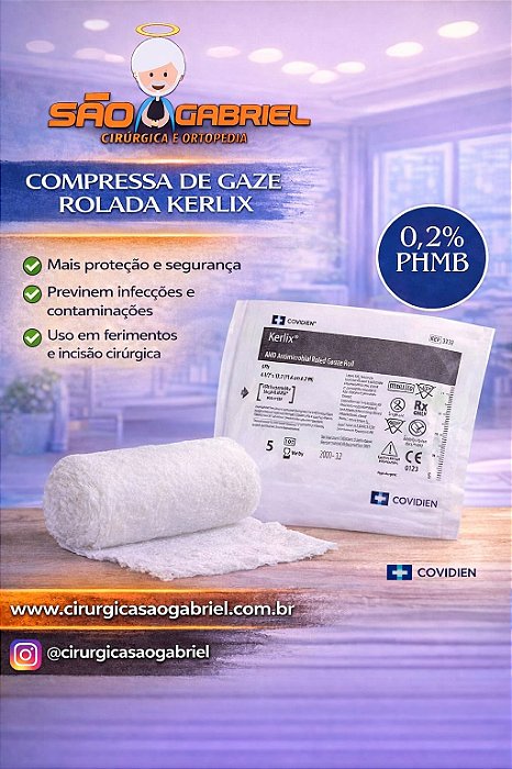 Kerlix Antimicrobiana Rolo 11,4cm X 3,7m Covidien