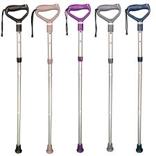 Bengala Fixa Alumínio Regulável Com Apoio Coloridas Mercur