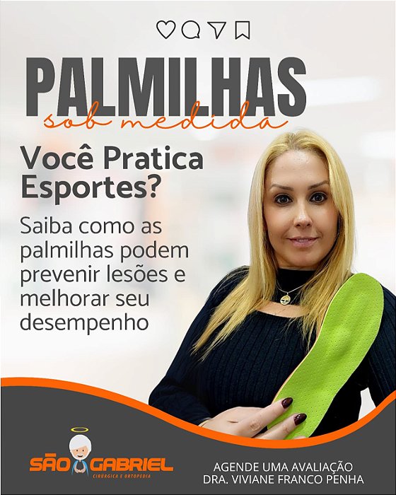 Palmilha Sob Medida para Esporte
