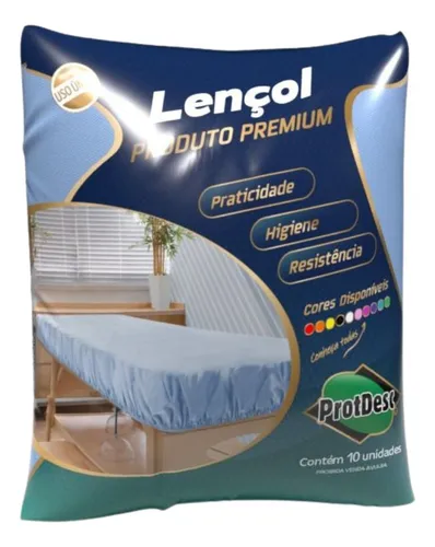Lençol Descartável Tnt 20gm Com Elástico Maca 210x90cm 10unid. Protdesc