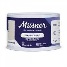 Esparadrapo Impermeável Branco Missner 2,5cm x 4,5m