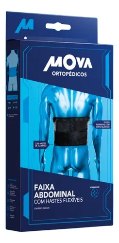 Cinta Faixa Abdominal Com Hastes Flexíveis Mova G/GG
