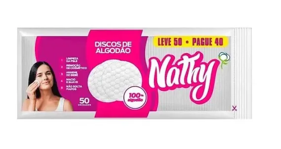 Disco de Algodão  50 Unidades  Nathy