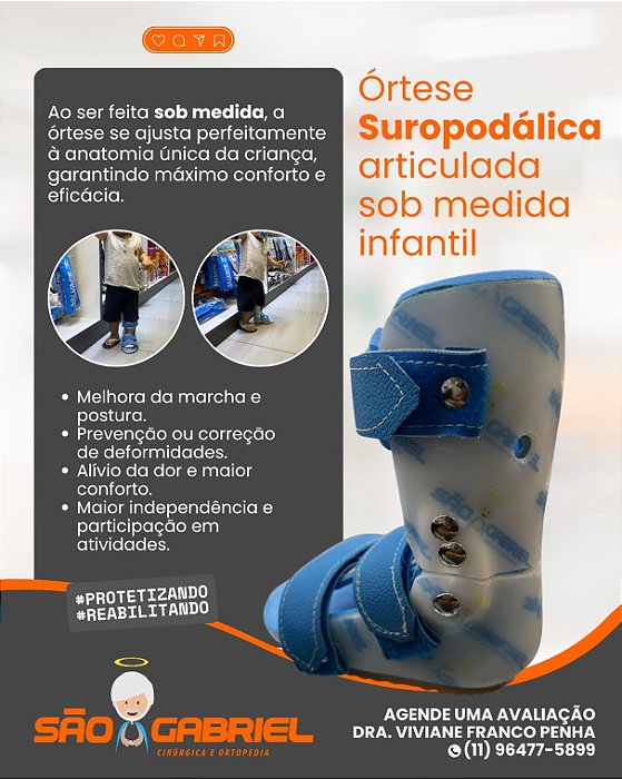 Órtese Suropodalica Infantil Sob Medida