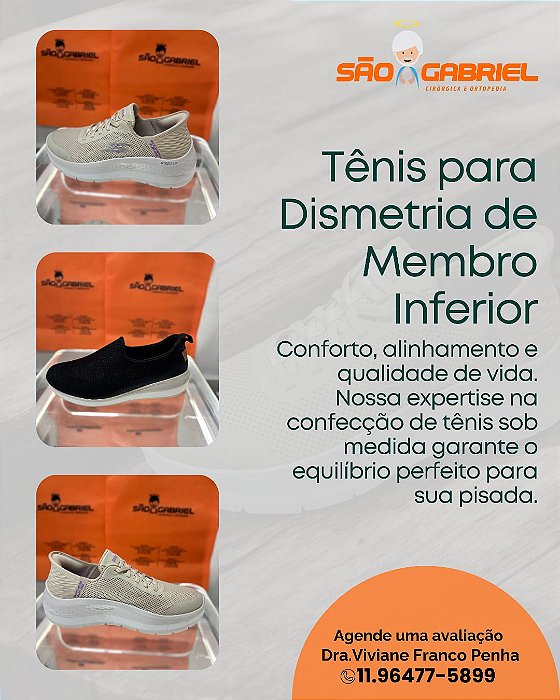 Calçado com Compensação para Dismetria de membro inferior