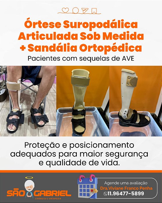 Órtese Suropodalica Sob Medida sequelas de AVE