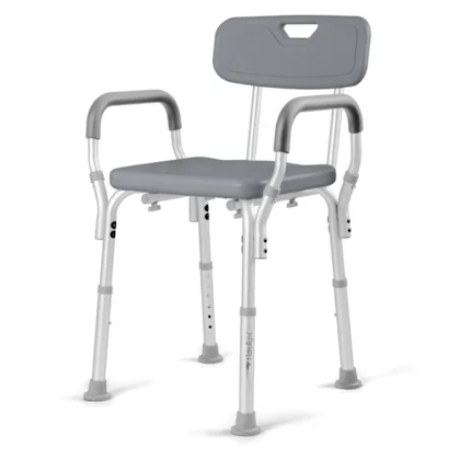 Banco para Banho Com Encosto e Apoio de Braço Regulagem de Altura até 130 kg Hidrolight SC202