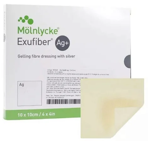 Curativo Exufiber AG 10x10 Molnlycke -01unidade