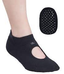 Meia Sapatilha para Pilates com antiderrapante Lupo preta
