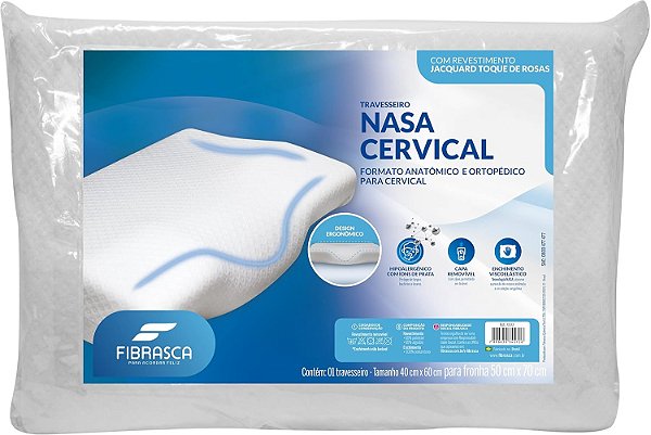 Travesseiro Nasa Ortopédico Cervical Fibrasca