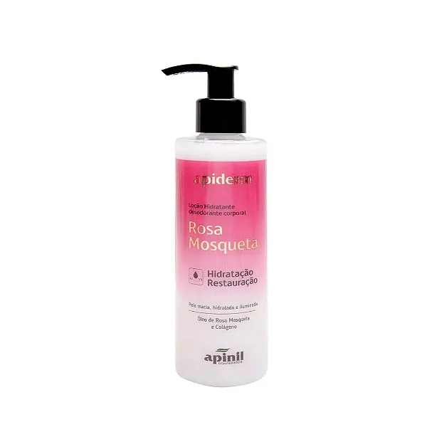 Loção Hidratante Rosa Mosqueta Apiderm 180g - Apinil Cosméticos